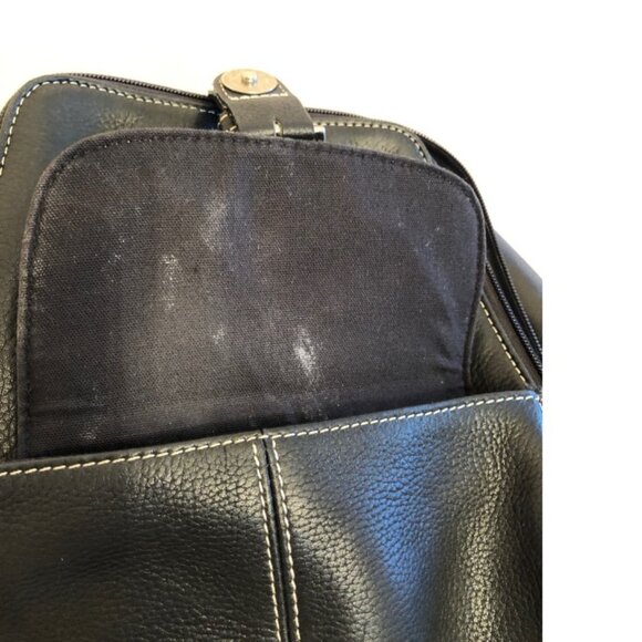 Tignanello Black Leather Mini Backpack Bag - Picture 12 of 13